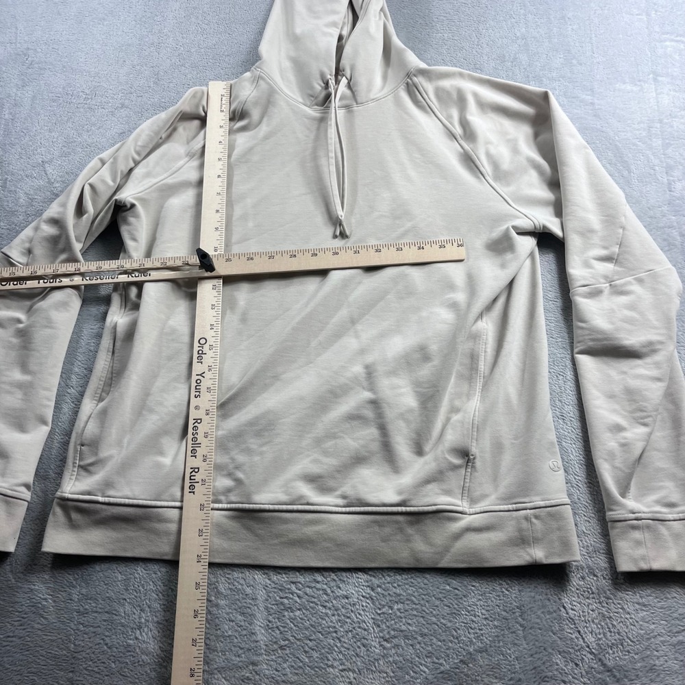 Lululemon Mens City Sweat Pullover Hoodie Tan Beige French Terry Sweatshirt - Picture 4 of 7